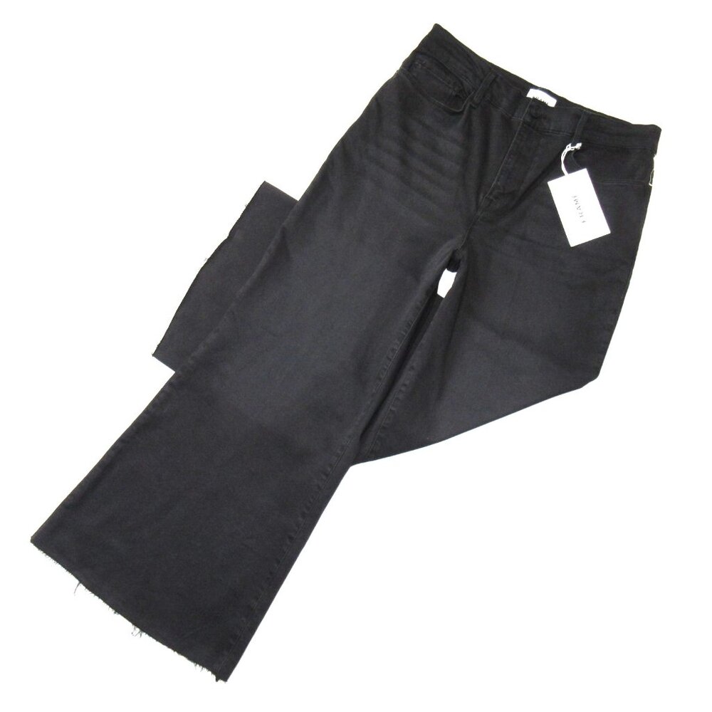 NWT Frame Le Palazzo Crop in Kerry Wide Leg Raw Hem Stretch Jeans 31 - Picture 2 of 8